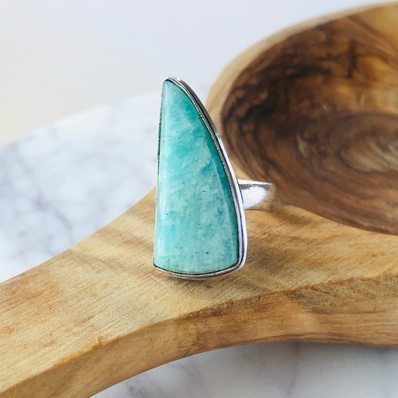Amazonite Silver Ring - Picture 8 of 10